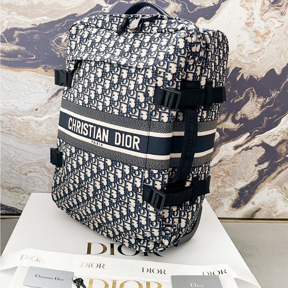 Christian Dior Oblique Blue Small Diortravel Suitcase